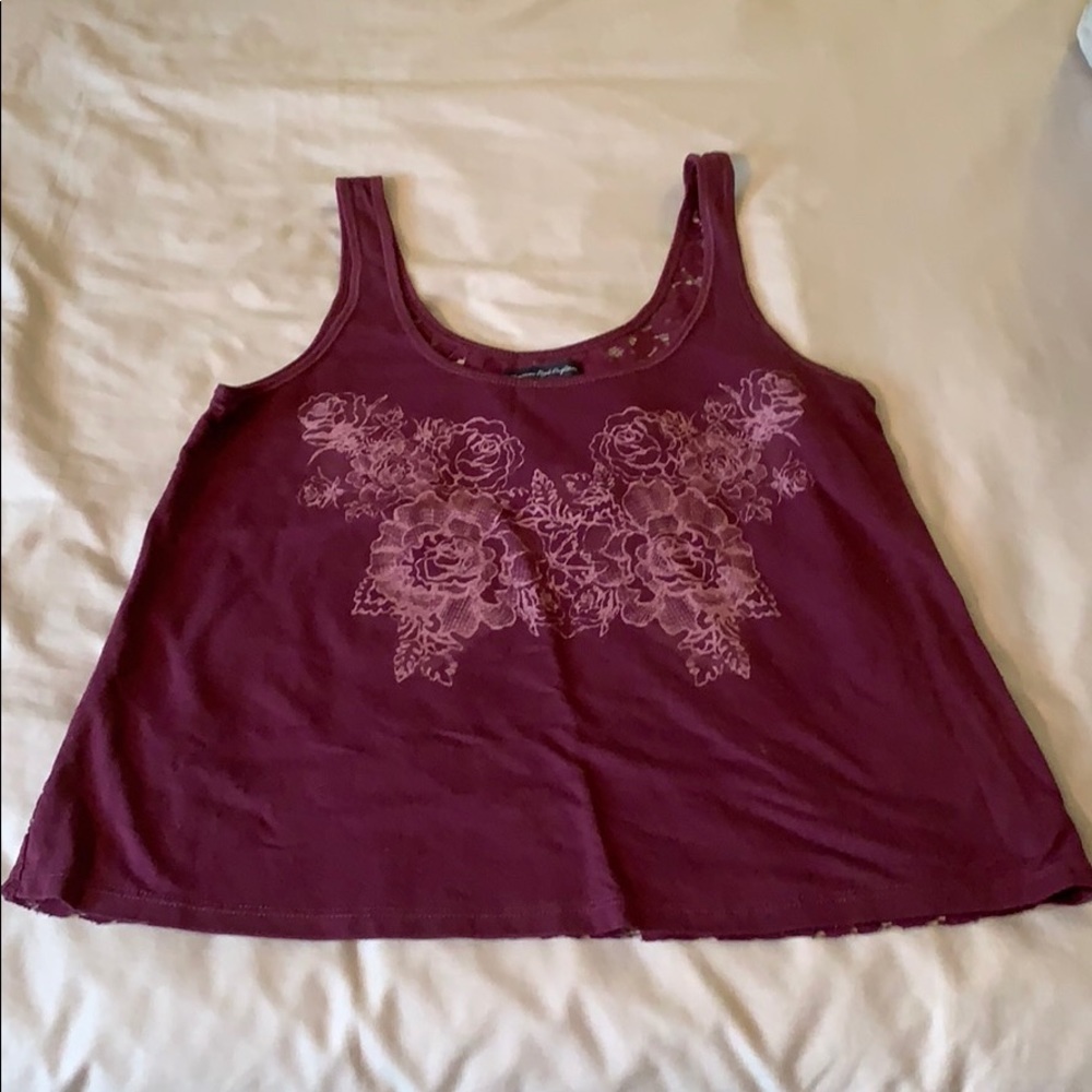 American eagle plum cropped tank